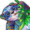 UNIDRAGON Houten Puzzel Voor Volwassenen Dier - Serieuze Panda - 110 stukjes - Small 18x24 cm