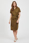 VILA VISAFINA S/S SHIRT DRESS - Dames Jurk - Totale lengte 105 cm bij maat S - Maat S
