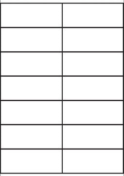 A4 etiketten 105 x 41 mm wit (100 vel)