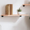 vidaXL - Wandschap - 60x40x2 - cm - onbehandeld - massief - eikenhout