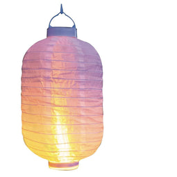 1x stuks luxe solar lampion/lampionnen wit met realistisch vlameffect op zonne-energie 20 x 30 cm - sfeervolle zomer tuinverlichting - buitenlampionnen