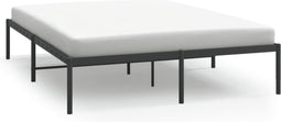 vidaXL - Bedframe - metaal - zwart - 140x200 - cm