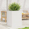 vidaXL - Plantenbak - 50x50x68,5 - cm - massief - grenenhout - wit