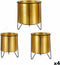 Plantenbakkenset Zwart Gouden Metaal (4 Stuks)