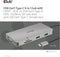 Club 3D CSV-1594 - USB Gen1 Type-C 9-in-1 hub - HDMI VGA 2x USB Gen1 Type-A RJ45 SD/Micro SD - Zilver
