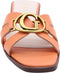 Guess Symo - Slippers - Leer met goudkleurig merkembleem - Oranje (2023)