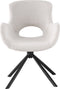 House Nordic Eetkamerstoel Amorim Bouclé Off-White Draaibaar