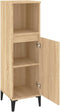vidaXL - Badkamerkast - 30x30x100 - cm - bewerkt - hout - sonoma - eikenkleurig