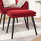 vidaXL - Voetenbank - 45x29,5x35 - cm - fluweel - wijnrood