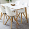 House Nordic Vojens Eettafel - Wit Blad - Houten Poten - 120x70x75 cm - Thuiswerkbureau