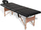 vidaXL - Inklapbare - massagetafel - 4 - zones - met - houten - frame - (zwart)