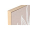 Schilderij Home ESPRIT Wit Natuurlijk Blad van een plant Scandinavisch 83 x 4,5 x 83 cm (2 Stuks)