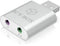 Icy Box IB-AC527 - USB 2.0 type-A naar 3.5mm analoog - Wit Zilver Zwart