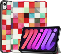 imoshion Tablet Hoes Geschikt voor iPad Mini 7 (2024) / iPad Mini 6 (2021) - imoshion Design Trifold Bookcase - Meerkleurig /Various Colors