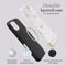 Mio by Mobilize Hoesje geschikt voor Apple iPhone 16e MagSafe Telefoonhoesje Hardcase | Mio by Mobilize Backcover | Geschikt voor MagSafe | Geschikt voor Draadloos Opladen met Magnetische Ring | MagSafe Case - White Roses | Wit