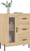 vidaXL - Dressoir - 69,5x34x90 - cm - bewerkt - hout - sonoma - eikenkleurig