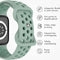 imoshion Sport⁺ bandje - Geschikt voor Apple Watch 1, 2, 3, 4, 5, 6, 7, 8, 9, 10 (42 mm), SE - 38/40/41 mm - Light Green & Green - M/L