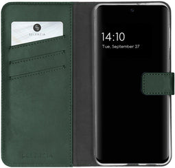 Selencia Galaxy A32 (5G) - Echt Lederen Bookcase - 3 Pashouders - Groen