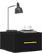 vidaXL - Bedside - Cabinet - Wandgemonteerd - Zwart - Eiken - 35x35x20 - cm