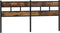 vidaXL - Hoofdbord - 180 - cm - ijzer - en - bewerkt - hout - gerookt - eikenkleurig