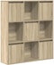 vidaXL - Boekenkast - 89x24x101,5 - cm - bewerkt - hout - sonoma - eikenkleurig