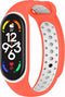 iMoshion Bandje Geschikt voor Xiaomi Mi Band 7 - iMoshion Siliconen sport band met inkliksysteem ronde drukknoop - Oranje