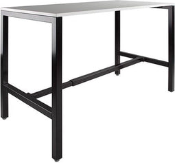 Bartafel Althena breed 120CM diep 80CM bladkleur Beuken framekleur Aluminium (RAL9006)