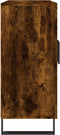 vidaXL - Dressoir - 90x34x80 - cm - bewerkt - hout - gerookt - eikenkleurig