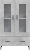 vidaXL - Hoge - kast - 69,5x31x115 - cm - bewerkt - hout - betongrijs