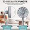 AirKing Statiefventilator - 15 snelheden - Fluisterstil DC-motor - Grijs