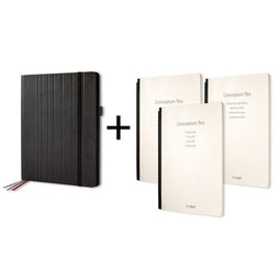 Sigel business organiser - Conceptum Flex - A5 - kunstleer - zwart - gevuld met schrift lijn - to-do-list schrift - gespreksnotitieschrift - SI-CF133