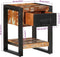 vidaXL - Nachtkastje - 35x34x45 - cm - massief - gerecycled - hout - meerkleurig