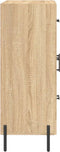 vidaXL - Dressoir - 69,5x34x90 - cm - bewerkt - hout - sonoma - eikenkleurig