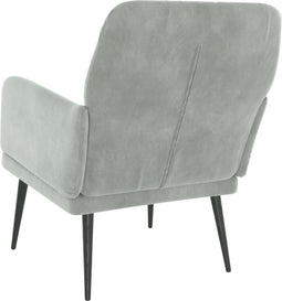 VDXL Fauteuil 62x79x79 cm fluweel lichtgrijs