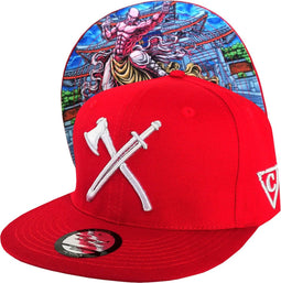 Capiche® Snapback – Shaolin – Pet Heren – Sportcap – Baseball Cap – Rode pet