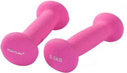 Tunturi Dumbbell set - 2 x 0,5 kg - Neopreen - Fluor Roze (2 stuks)