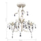 vidaXL - Kroonluchters - kristal - 2 - st - elegant - wit