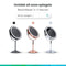 Mirlux Make Up Spiegel - LED Verlichting - 10x Vergroting - 3 Lichtstanden - Oplaadbaar - Chroom