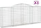 vidaXL - Schanskorven - 3 - st - gewelfd - 300x30x120/140 - cm - ijzer