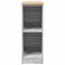 vidaXL - Garagekast - 30x51x85 - cm - massief - grenenhout - grijs - sonoma