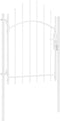 vidaXL - Poort - 1x2 - m - staal - wit