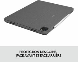 Logitech Combo Touch - Toetsenbordcase voor iPad Pro 12.9-inch (5e gen) - Afneembaar toetsenbord met trackpad - Verlichte toetsen