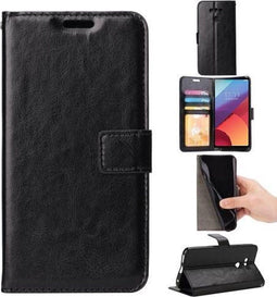Huawei Y6 (2017) - Book Case - Dual Sim met pasjesvakjes - zwart