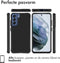 iMoshion Hoesje Geschikt voor Samsung Galaxy S21 FE Hoesje Shockproof - iMoshion Rugged Hybrid Carbon Case - Zwart