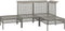 vidaXL - 4-delige - Loungeset - met - kussens - poly - rattan - grijs