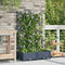 vidaXL - Tuinbak - met - Trellis - 2 - stuks - Grijs - 80x40x125,5 - cm