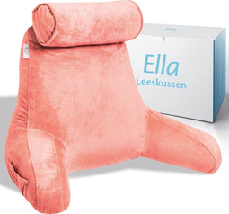 Ella Leeskussen - Relax Kussen - Nekrol - Ondersteuning Onderrug - Fluweel Koraal Roze