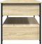 vidaXL - Salontafel - 70x50x50 - cm - bewerkt - hout - en - metaal - sonoma - eikenkleur