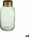 Vaas Groen Gouden Glas 11,5 x 24 x 11,5 cm (6 Stuks)