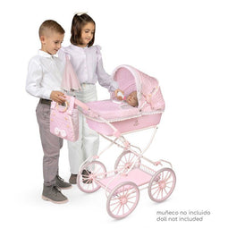 DeCuevas Sophie - Opvouwbare Poppenwagen - Zonnescherm - Roze